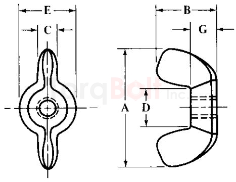 AMSI/ASME B18.17 Type A Wing Nuts