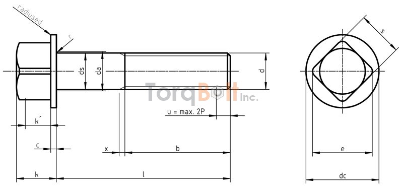 DIN 478 Square Head Bolts With Collar