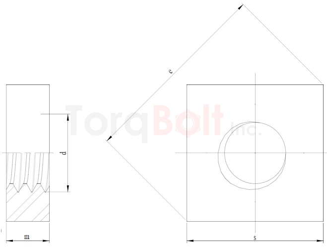 DIN 562 Square Nuts