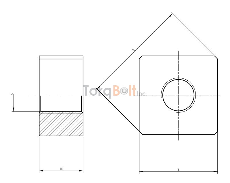 DIN 798 Special Foundation Square Nuts