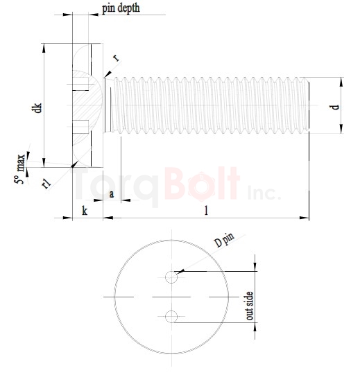 DIN 7985 2hole Pan Security Screws