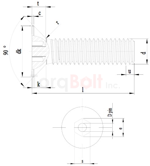 DIN 7991 Hex Socket Pin Countersunk Security Screws