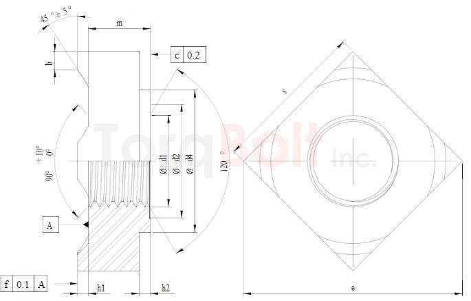 DIN 928 Square Weld Nuts