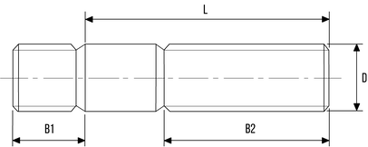 DIN 938 Double End Stud Bolts with Thread Engagement Length Equals to 1 x Diameter