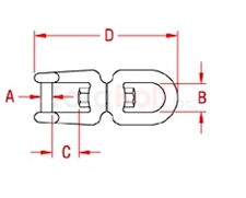 Eye & Jaw Swivel w/ No Snag Pin