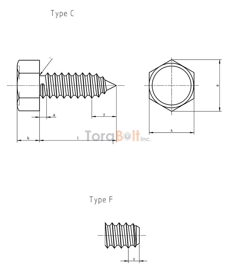 ISO 1479 Hexagon Head Self Tapping Screws