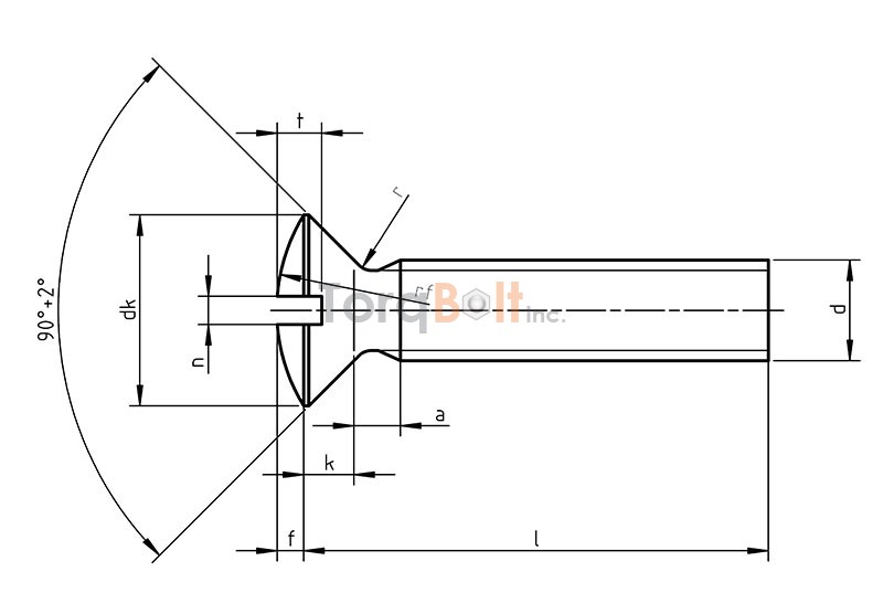 ISO 2010 Slotted Raised Countersunk Head Screws