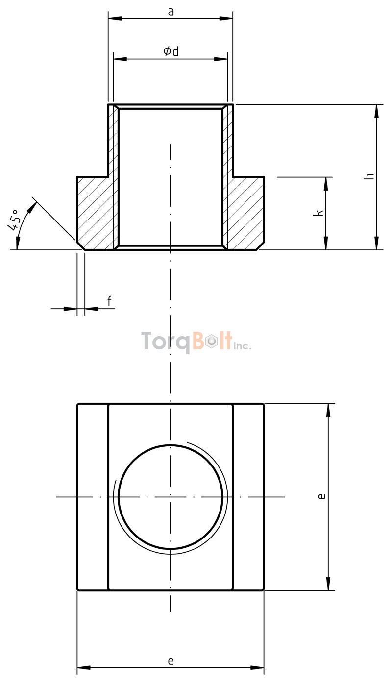 ISO 299 Nuts for T-Slots