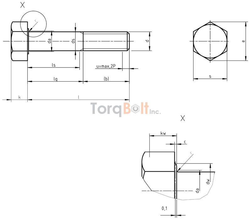 ISO 4016 Hex Head Bolts with Nuts