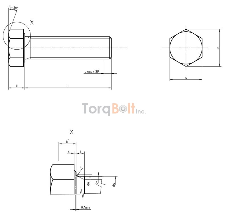 ISO 4017 Full Thread Hex Head Bolts