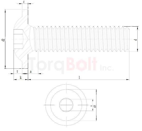 ISO 7380-2 Flanged Socket Button Screws