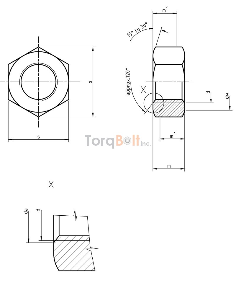 ISO 8673 Hexagon Nuts with Coarse and Fine Threads