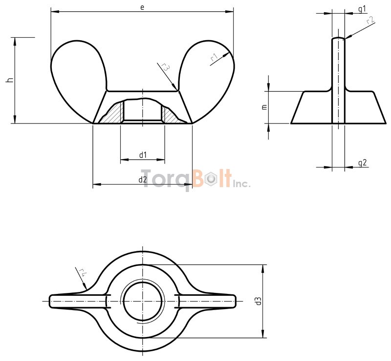 UNI 5448 Wing Nuts